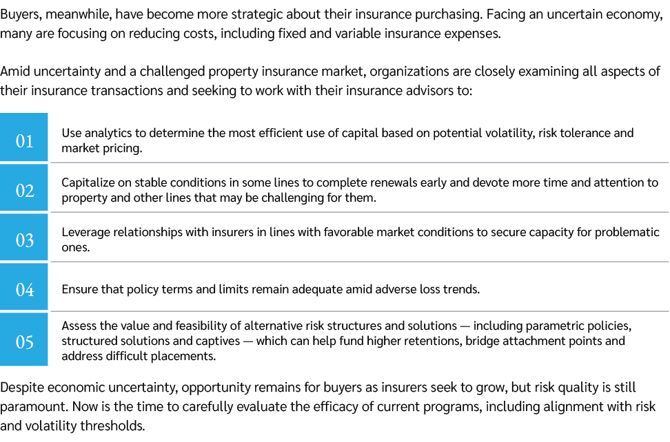 Buyers, meanwhile, have become more strategic about their insurance purchasing. Facing an uncertain economy, many are...